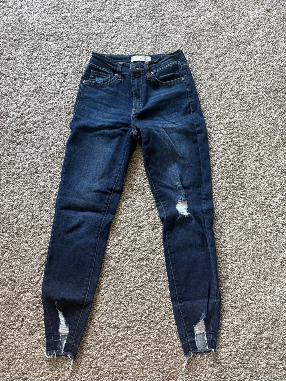 Dark Blue Distressed Women’s Jeans